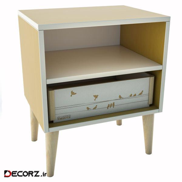 میز پاتختی فوفل مدل T105 N045J BI میز پاتختی فوفل مدل T105 N045J BI
