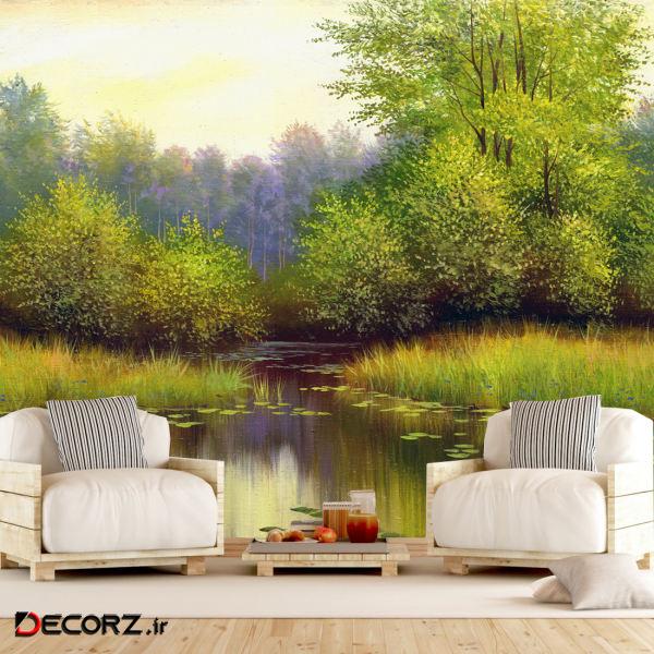پوستر دیواری طرح نقاشی جنگل کد FOTOZ 311
