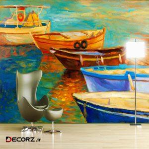 پوستر دیواری طرح نقاشی قایق کد ۲۵۸ پوستر دیواری طرح نقاشی قایق کد ۲۵۸
