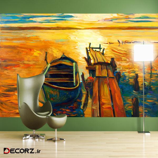 پوستر دیواری طرح نقاشی قایق کد FOTOZ 273