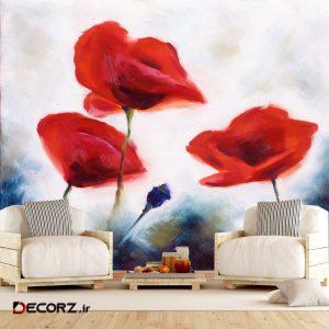 پوستر دیواری طرح نقاشی گل کد FOTOZ 267