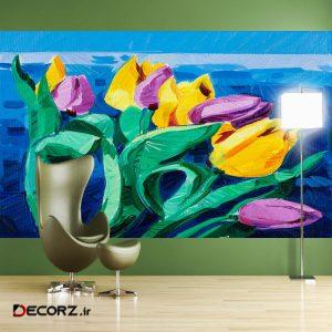 پوستر دیواری طرح نقاشی گل کد FOTOZ 284 پوستر دیواری طرح نقاشی گل کد FOTOZ 284