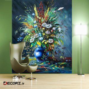 پوستر دیواری طرح نقاشی گلدان کد FOTOZ 211 پوستر دیواری طرح نقاشی گلدان کد FOTOZ 211