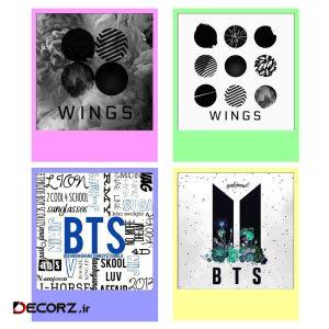 پوستر ویرمان طرح Bts مدل V2 مجموعه ۴ عددی پوستر ویرمان طرح Bts مدل V2 مجموعه ۴ عددی