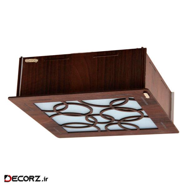 چراغ سقفی چوبین کد C105 2CL چراغ سقفی چوبین کد C105 2CL
