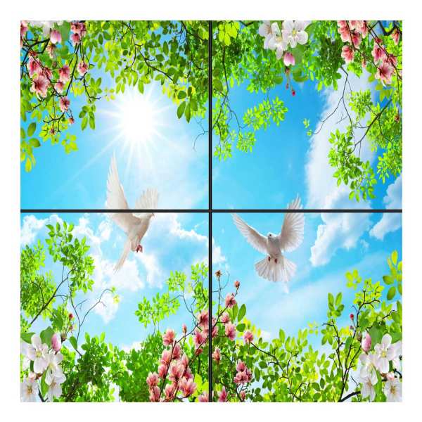 تایل سقفی آسمان مجازی طرح آفتاب درخشان کد 0500 سایز 60x60 سانتی متر مجموعه 4 عددی تایل سقفی آسمان مجازی طرح آفتاب درخشان کد 0500 سایز 60x60 سانتی متر مجموعه 4 عددی