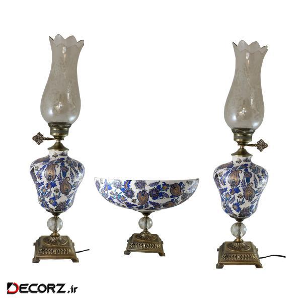 آباژور رومیزی مدل T117بسته 2 عددی به همراه میوه خوری آباژور رومیزی مدل T117بسته 2 عددی به همراه میوه خوری