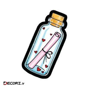 استیکر طرح شیشه عشق کد ۲۱۵۷
