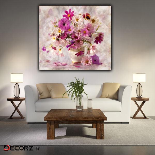 تابلو بوم طرح سبد گل کد ARTS372 تابلو بوم طرح سبد گل کد ARTS372
