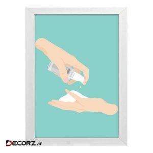 تابلو طرح ژل ضدعفونی دست کد T237 تابلو طرح ژل ضدعفونی دست کد T237