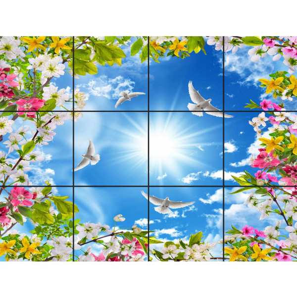 تایل سقفی آسمان مجازی طرح شکوفه های رنگی کد 0700 سایز 60x60 سانتی متر مجموعه 12 عددی تایل سقفی آسمان مجازی طرح شکوفه های رنگی کد 0700 سایز 60x60 سانتی متر مجموعه 12 عددی