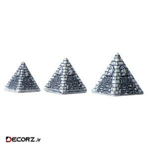 مجسمه طرح اهرام ثلاثه مجموعه ۳ عددی مجسمه طرح اهرام ثلاثه مجموعه ۳ عددی