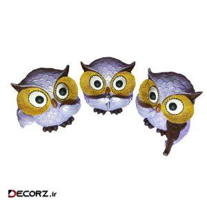 مجسمه طرح جغدهای نوازنده مدل ol-111 مجموعه ۳ عددی مجسمه طرح جغدهای نوازنده مدل ol-111 مجموعه ۳ عددی