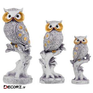 مجسمه مدل NZ039 طرح جغد مجموعه سه عددی مجسمه مدل NZ039 طرح جغد مجموعه سه عددی