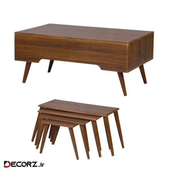 میز پذیرایی مدل آلفا کد 039 مجموعه 5 عددی میز پذیرایی مدل آلفا کد 039 مجموعه 5 عددی