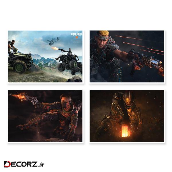 پوستر طرح COD Black ops 4 کد A-1616 مجموعه 4 عددی پوستر طرح COD Black ops 4 کد A-1616 مجموعه 4 عددی