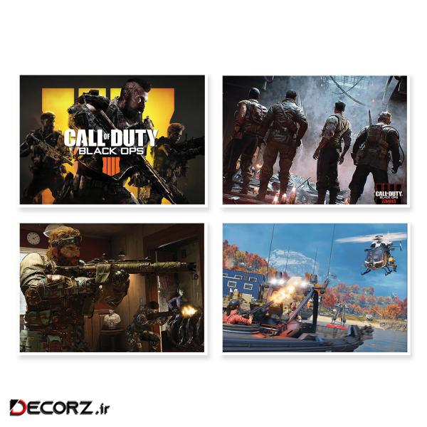 پوستر طرح COD Black ops 4 کد A-1617 مجموعه 4 عددی پوستر طرح COD Black ops 4 کد A-1617 مجموعه 4 عددی