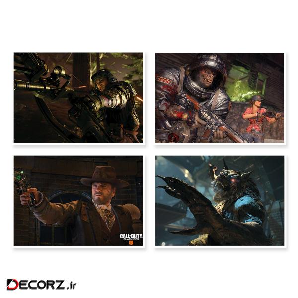 پوستر طرح COD Black ops 4 کد A-1618 مجموعه 4 عددی پوستر طرح COD Black ops 4 کد A-1618 مجموعه 4 عددی