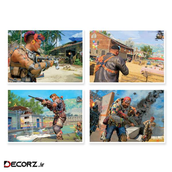 پوستر طرح COD Black ops 4 کد A-1621 مجموعه 4 عددی پوستر طرح COD Black ops 4 کد A-1621 مجموعه 4 عددی