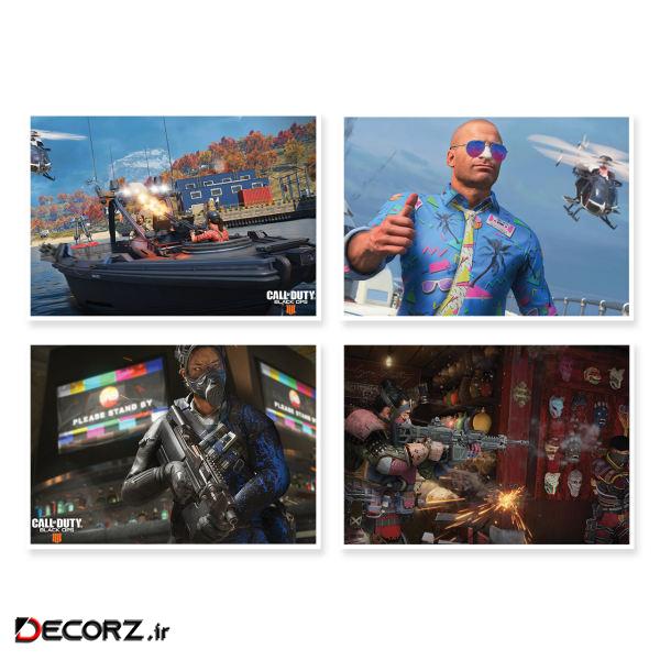 پوستر طرح COD Black ops 4 کد A-1623 مجموعه 4 عددی پوستر طرح COD Black ops 4 کد A-1623 مجموعه 4 عددی