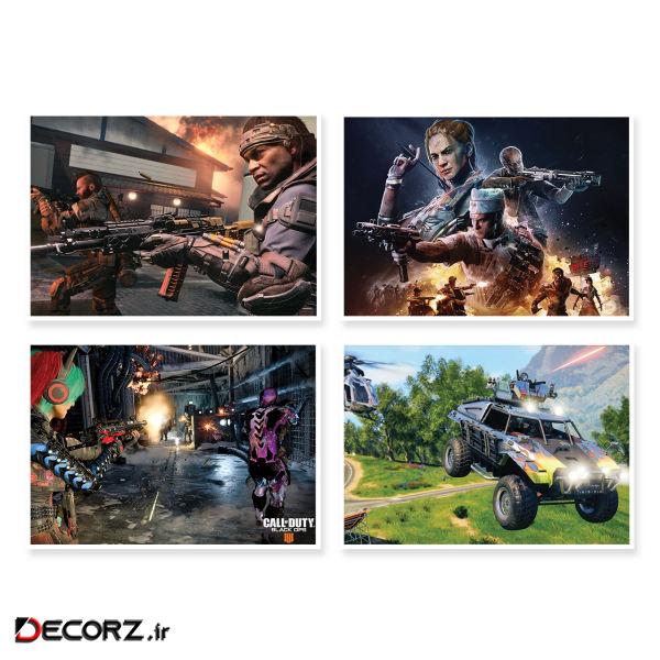 پوستر طرح COD Black ops 4 کد A-1624 مجموعه 4 عددی پوستر طرح COD Black ops 4 کد A-1624 مجموعه 4 عددی