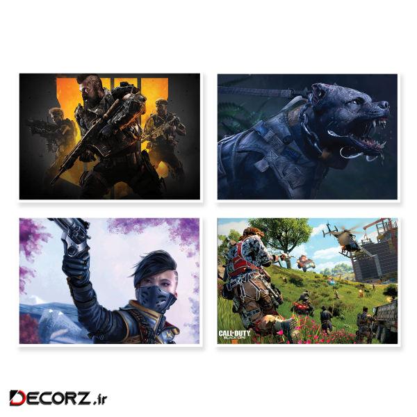 پوستر طرح COD Black ops 4 کد A-1625 مجموعه 4 عددی پوستر طرح COD Black ops 4 کد A-1625 مجموعه 4 عددی