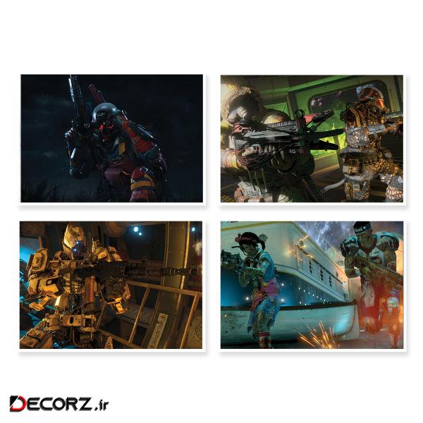 پوستر طرح COD Black ops 4 کد A-1627 مجموعه 4 عددی پوستر طرح COD Black ops 4 کد A-1627 مجموعه 4 عددی