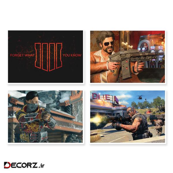 پوستر طرح COD Black ops 4 کد A-1630 مجموعه 4 عددی پوستر طرح COD Black ops 4 کد A-1630 مجموعه 4 عددی