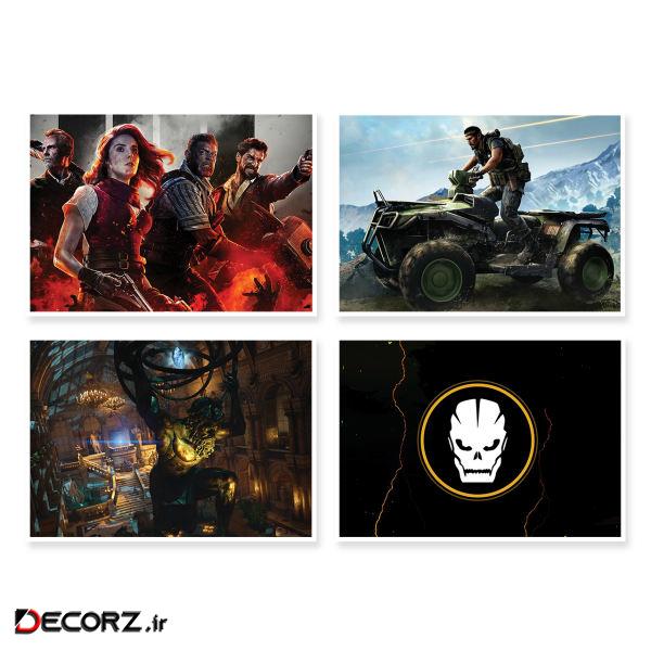 پوستر طرح COD Black ops 4 کد A-1631 مجموعه 4 عددی پوستر طرح COD Black ops 4 کد A-1631 مجموعه 4 عددی