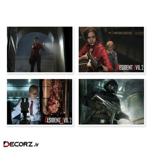 پوستر طرح Resident Evil 2 کد A-1641 مجموعه 4 عددی