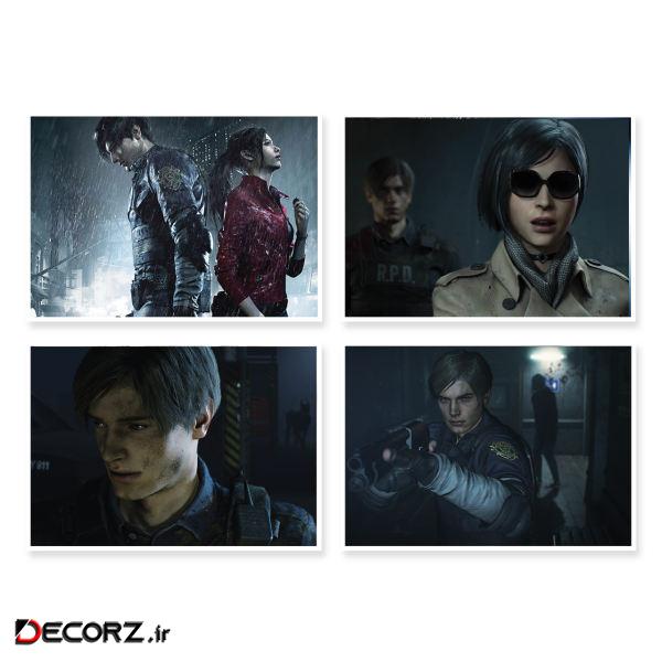 پوستر طرح Resident Evil 2 کد A-1642 مجموعه 4 عددی پوستر طرح Resident Evil 2 کد A-1642 مجموعه 4 عددی