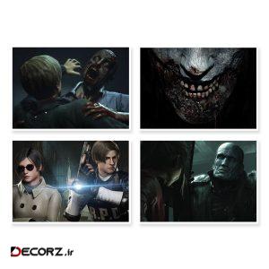 پوستر طرح Resident Evil 2 کد A-1644 مجموعه ۴ عددی