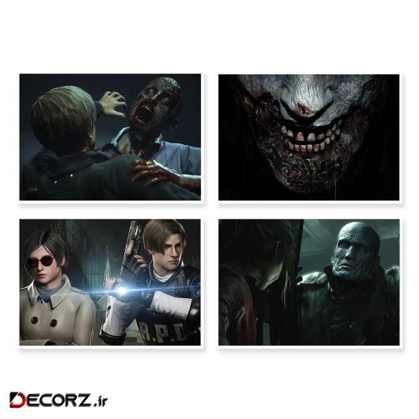 پوستر طرح Resident Evil 2 کد A-1644 مجموعه 4 عددی پوستر طرح Resident Evil 2 کد A-1644 مجموعه 4 عددی