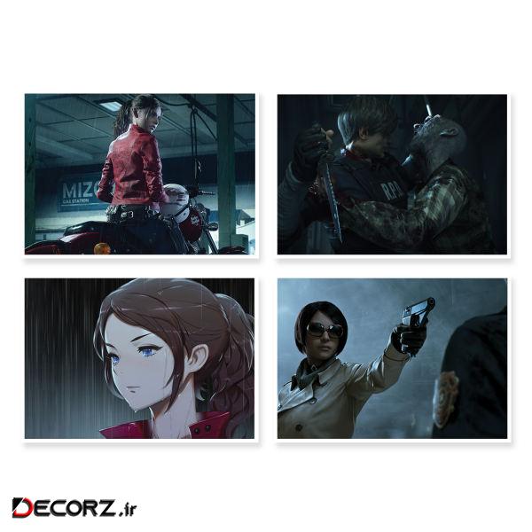 پوستر طرح Resident Evil 2 کد A-1647 مجموعه 4 عددی پوستر طرح Resident Evil 2 کد A-1647 مجموعه 4 عددی