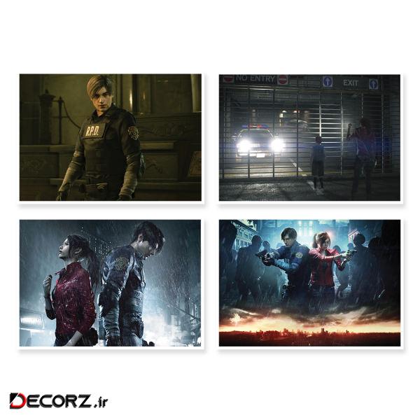 پوستر طرح Resident Evil 2 کد A-1650 مجموعه 4 عددی پوستر طرح Resident Evil 2 کد A-1650 مجموعه 4 عددی