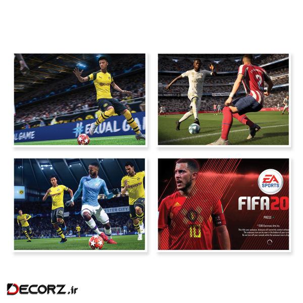 پوستر طرح fifa 20 کد A-1633 مجموعه 4 عددی پوستر طرح fifa 20 کد A-1633 مجموعه 4 عددی