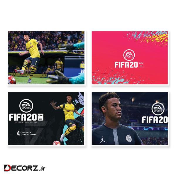 پوستر طرح fifa 20 کد A-1634 مجموعه 4 عددی پوستر طرح fifa 20 کد A-1634 مجموعه 4 عددی