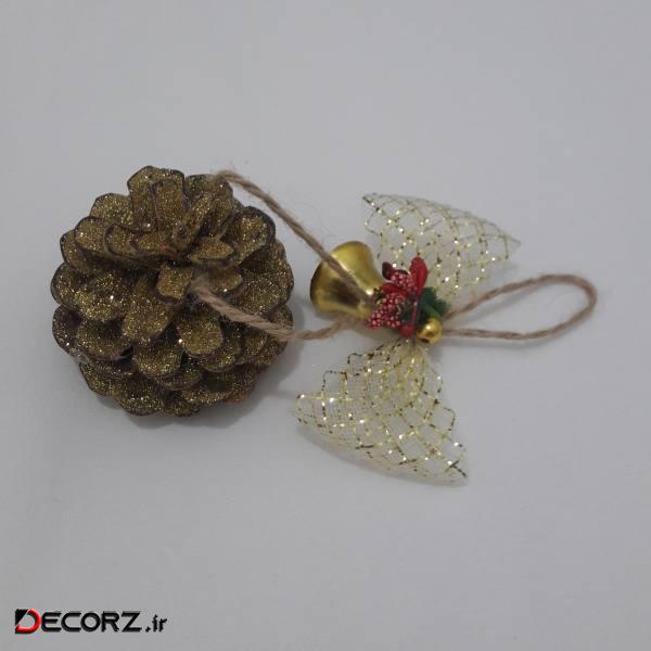 آویز تزیینی طرح کاج مدل زنگوله ای 1 آویز تزیینی طرح کاج مدل زنگوله ای 1