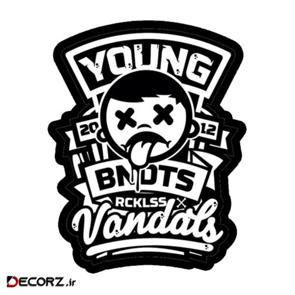 استیکر طرح Young کد 1923