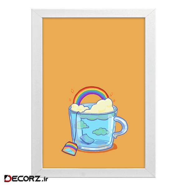 تابلو طرح چای و رنگین کمان کد T179 تابلو طرح چای و رنگین کمان کد T179