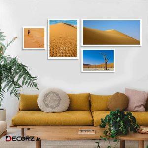 تابلو طرح کویر مدل skw012 مجموعه ۴ عددی