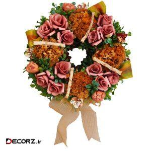 حلقه گل مصنوعی دکوفلاورز مدل ۰۶۴ حلقه گل مصنوعی دکوفلاورز مدل ۰۶۴