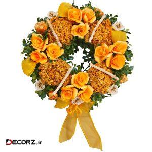 حلقه گل مصنوعی دکوفلاورز مدل ۰۶۶ حلقه گل مصنوعی دکوفلاورز مدل ۰۶۶