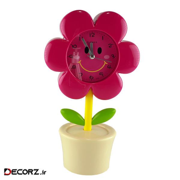 ساعت رومیزی طرح گل کد 125