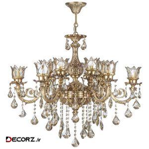 لوستر ۱۲ شعله چشمه نور مدل S3596.6-6-A لوستر ۱۲ شعله چشمه نور مدل S3596.6-6-A