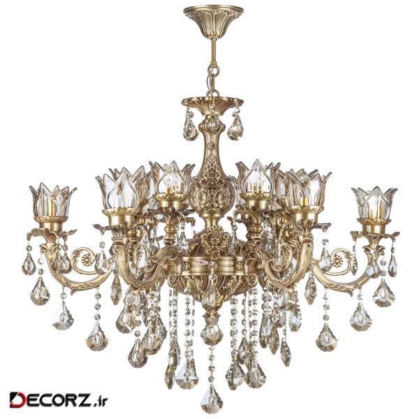 لوستر 12 شعله چشمه نور مدل S3596.6-6-A