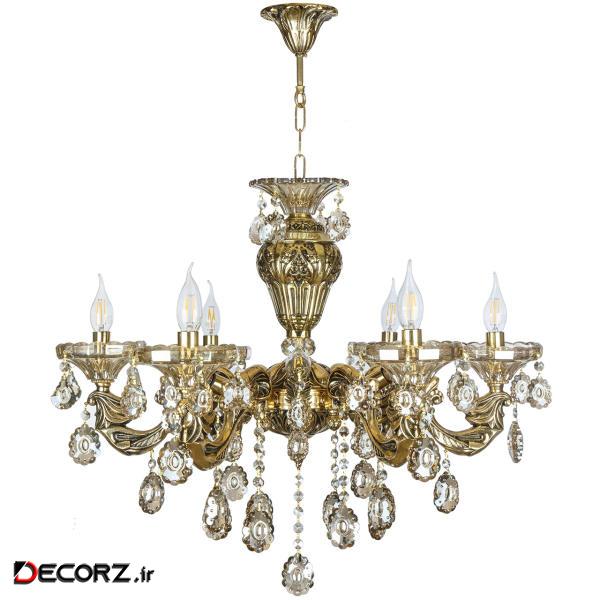 لوستر 12 شعله چشمه نور کد C2161.6+6-BO