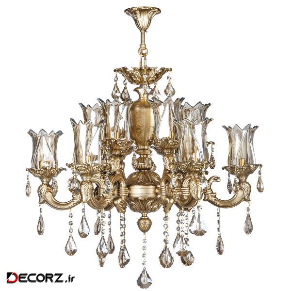 لوستر 12 شعله چشمه نور کد C2976.6+6-AO