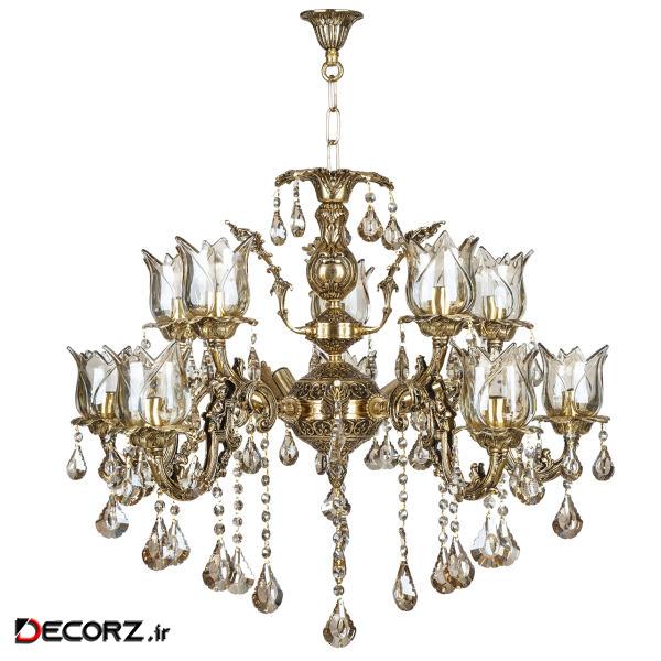 لوستر 15 شعله چشمه نور کد C2169.5+10-BO