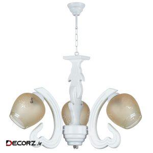 لوستر سه شعله چشمه نور کد G641/3-WT